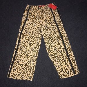Leopard print high waisted pants